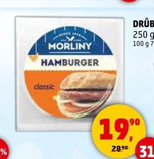Drůbeží hamburger Morliny