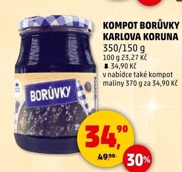 Kompot borůvky Karlova Koruna