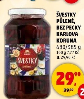 Kompot švestky Karlova Koruna