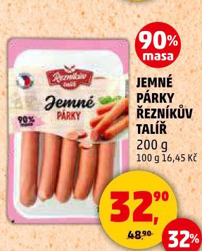 Párky jemné Řezníkův talíř