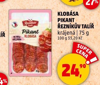 Pikantní klobása Řezníkův talíř