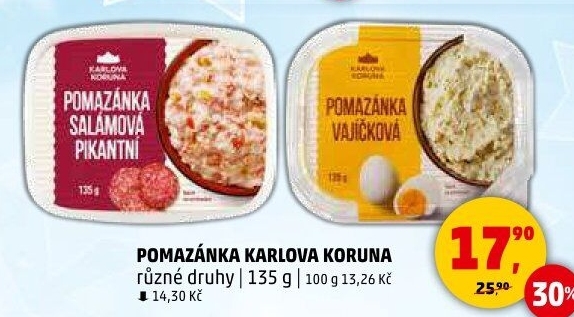 Pomazánky Karlova Koruna