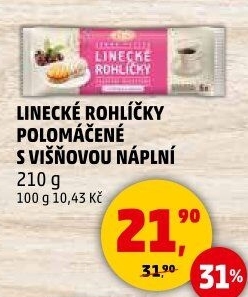 Rohlíčky linecké Klasa Pekárny a cukrárny Klatovy