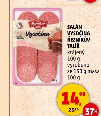 Salám Vysočina Řezníkův talíř