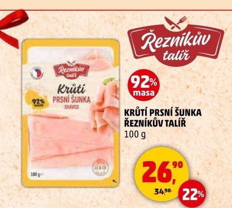 Šunka krůtí prsní Řezníkův talíř