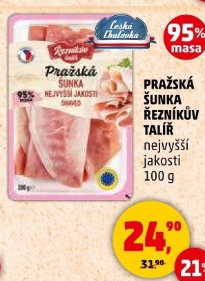 Šunka pražská nejvyšší jakosti Řezníkův talíř