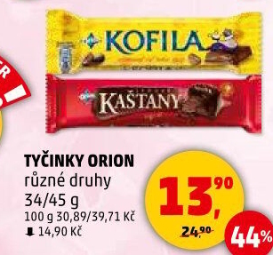 Tyčinky čokoládové Orion