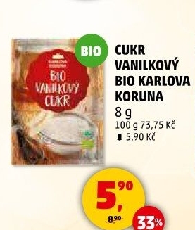 Vanilkový cukr Bio Karlova Koruna