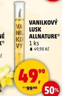 Vanilkový lusk Allnature