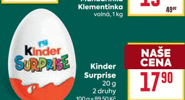 Čokoládové vajíčko s překvapením Kinder Surprise