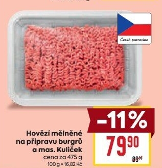 Mleté maso hovězí Kostelecké uzeniny