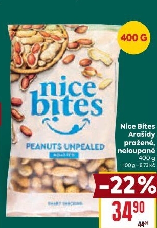 Neloupané arašídy Nice Bites