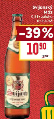 Pivo světlý ležák 11° Svijanský Máz Svijany