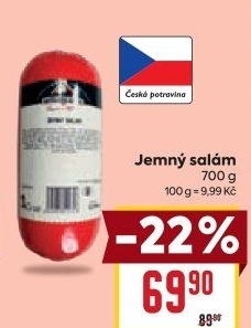 Salám jemný Kostelecké uzeniny