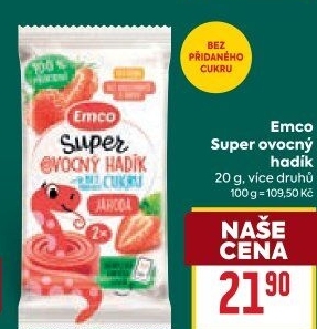 Super želé ovocný hadík Emco