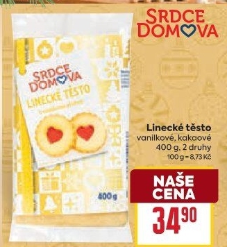 Těsto linecké Srdce domova