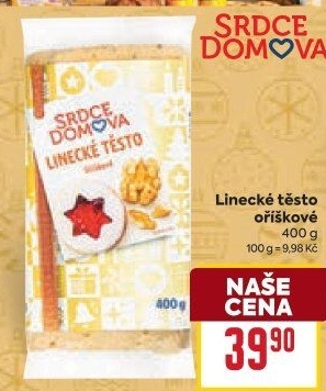 Těsto linecké Srdce domova