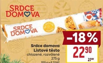 Těsto listové rozválené Srdce Domova