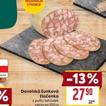 Tlačenka šunková davelská