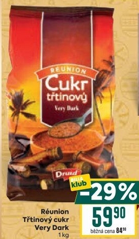 Třtinový cukr Very dark Druid Réunion
