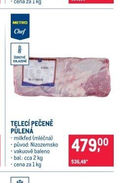 TELECÍ PEČENĚ PŮLENÁ