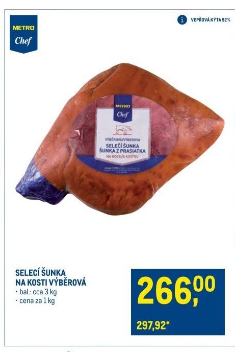 SELECÍ ŠUNKA NA KOSTI VÝBĚROVÁ