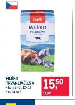 MLÉKO TRVANLIVÉ 1,5%