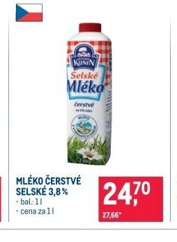 MLÉKO ČERSTVÉ SELSKÉ 3,8%