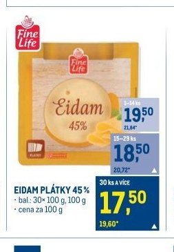 EIDAM PLÁTKY 45 %