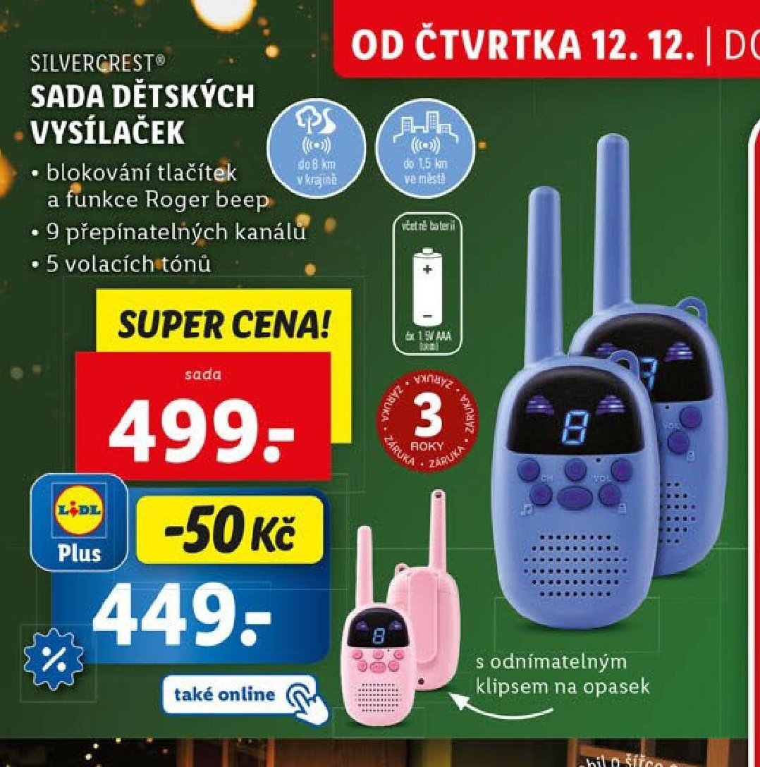 Silvercrest sada dětských vysílaček