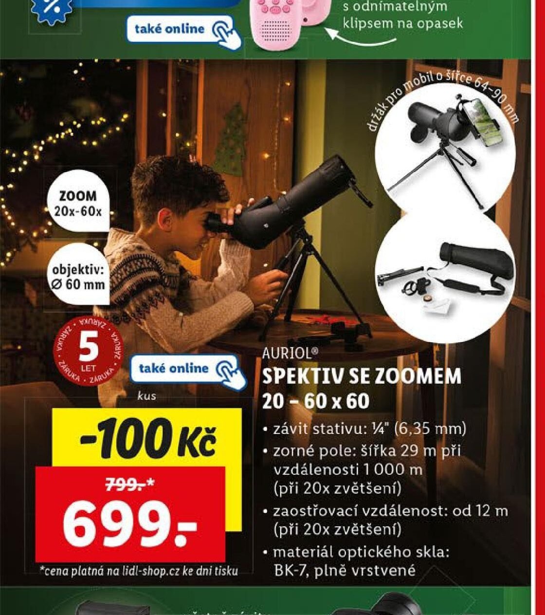 Auriol spektiv se zoomem 20-60x60