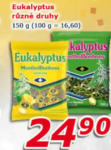 Bonbony mentolové Eukalyptus