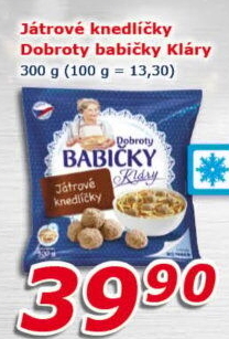 Knedlíčky játrové mražené Dobroty Babičky Kláry