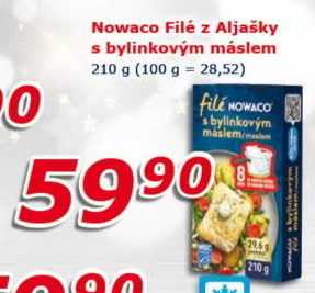 Rybí filé s máslem mražené Nowaco