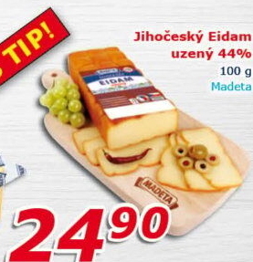 Sýr Eidam uzený 44% Jihočeský Madeta