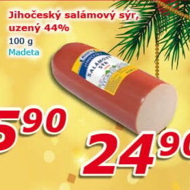 Sýr uzený salámový 44% Jihočeský Madeta