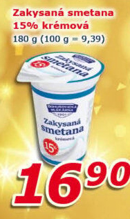 Zakysaná smetana 15% Bohušovická mlékárna