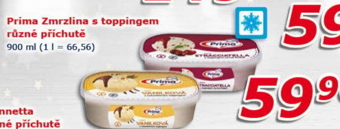 Zmrzlina ve vaničce Prima