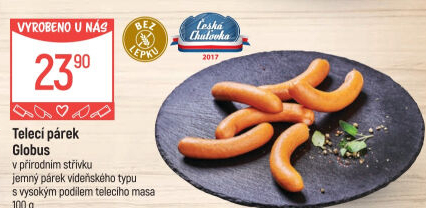 Párky s telecím masem Globus