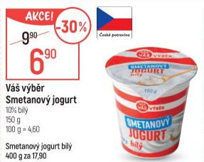 Smetanový jogurt bílý Váš Výběr