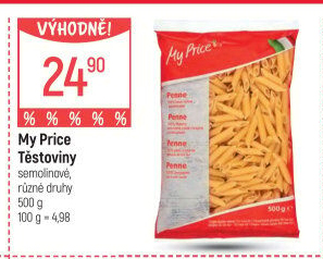 Těstoviny semolinové My Price