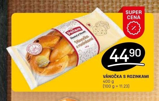 VÁNOČKA S ROZINKAMI