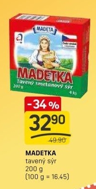 Sýr tavený smetanový Madetka