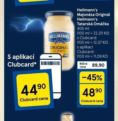 Hellmann's Majonéza Originál / Tatarská Omáčka 405 ml