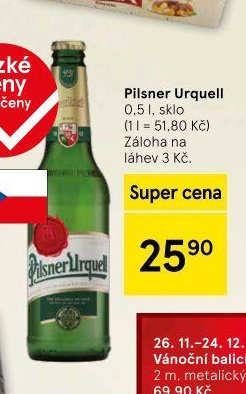 Pilsner Urquell 0,5 l, sklo