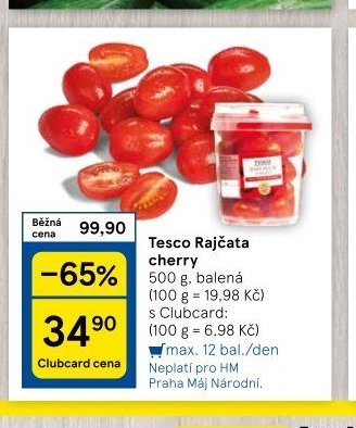 Tesco Rajčata cherry