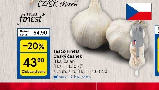 Tesco Finest Český česnek