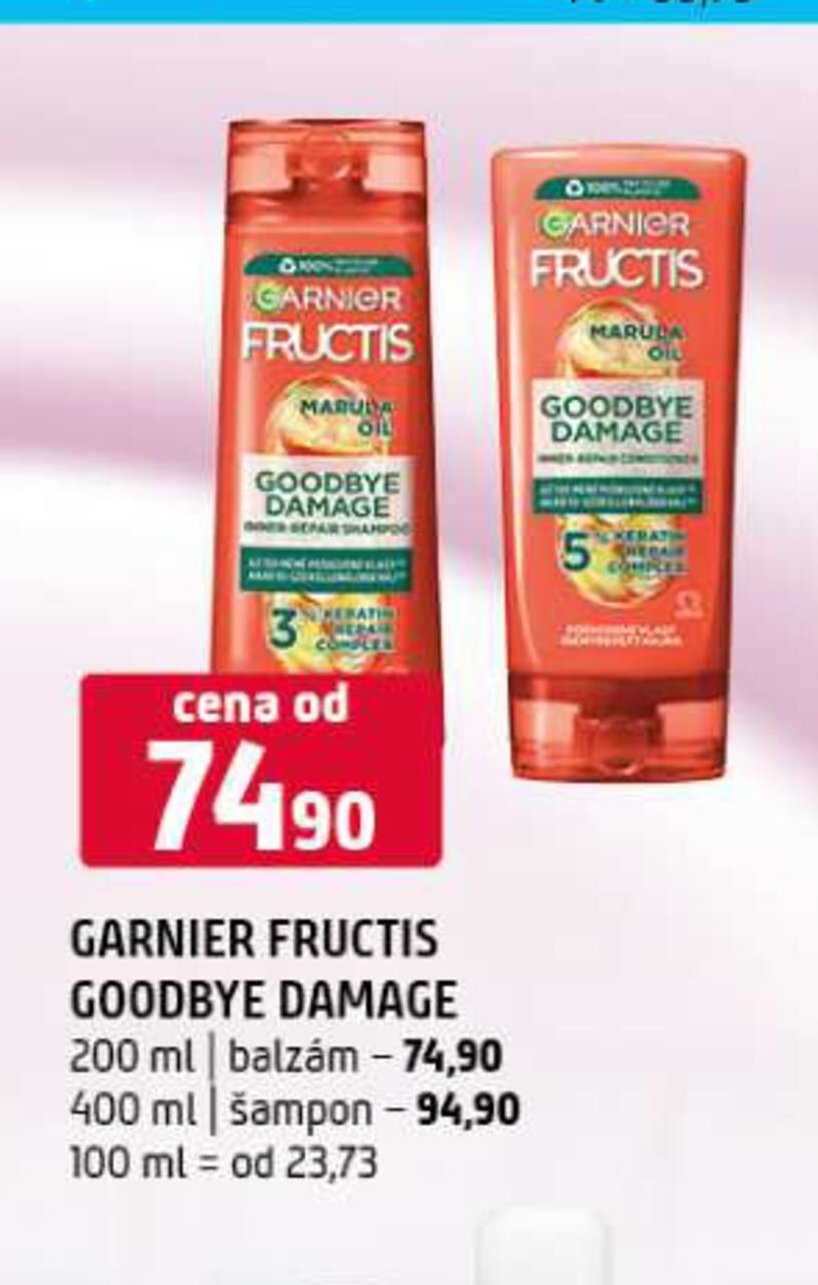 GARNIER FRUCTIS GOODBYE DAMAGE 200 ml | balzám, 400 ml | šampon