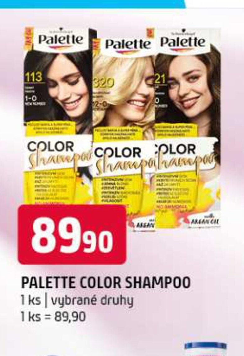 PALETTE COLOR SHAMPOO 1 ks | vybrané druhy