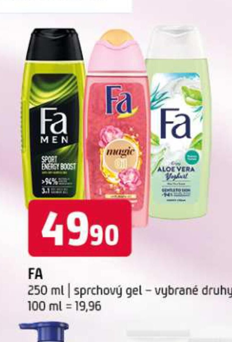 FA 250 ml | sprchový gel - vybrané druhy